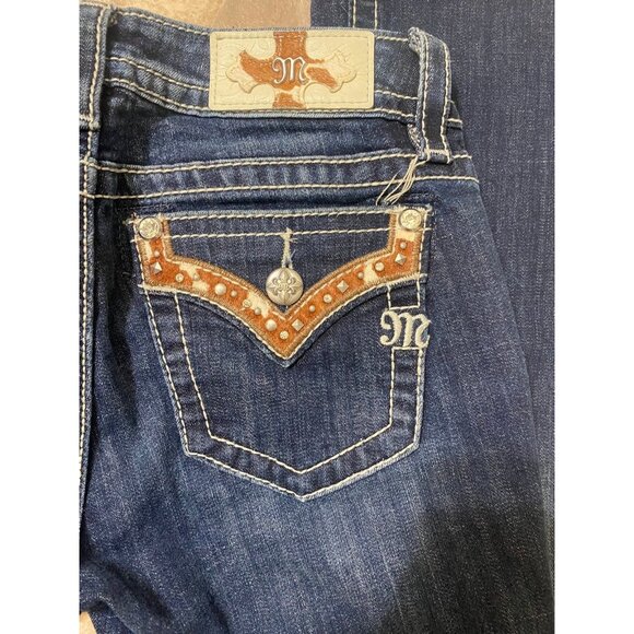 Cowhide Miss Me Jeans - Picture 2 of 5